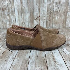 Skechers brown memory‎ foam slip Ons Womens 10